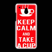 Coque HTC One Mini Keep Calm Take a cup Rouge