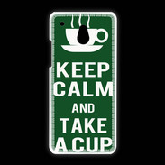 Coque HTC One Mini Keep Calm Take a cup Vert