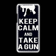 Coque HTC One Mini Keep Calm Take a gun Noir