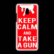 Coque HTC One Mini Keep Calm Take a gun Rouge