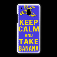 Coque HTC One Mini Keep Calm Take Banana Bleu