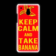 Coque HTC One Mini Keep Calm Take Banana Rouge