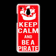 Coque HTC One Mini Keep Calm Be a Pirate Rouge