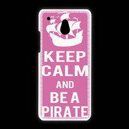 Coque HTC One Mini Keep Calm Be a Pirate Rose