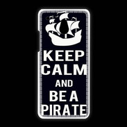 Coque HTC One Mini Keep Calm Be a Pirate Noir
