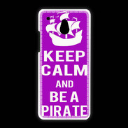 Coque HTC One Mini Keep Calm Be a Pirate Violet