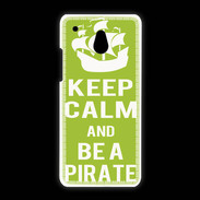 Coque HTC One Mini Keep Calm Be a Pirate Vert pomme