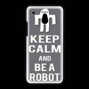 Coque HTC One Mini Keep Calm Be a Robot Gris