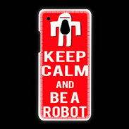 Coque HTC One Mini Keep Calm Be a Robot Rouge