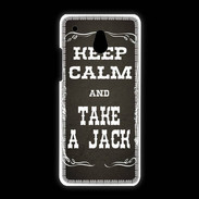 Coque HTC One Mini Keep Calm and Take Jack Gris