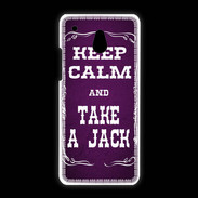 Coque HTC One Mini Keep Calm and Take Jack Violet