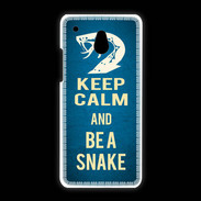 Coque HTC One Mini Keep Calm and Be a Snake bleu