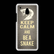Coque HTC One Mini Keep Calm and Be a Snake Gris