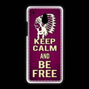 Coque HTC One Mini Keep Calm and Be Free Rose