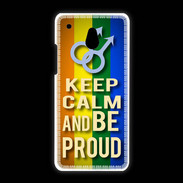 Coque HTC One Mini Keep Calm and Be Proud mens Gay