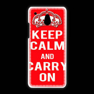 Coque HTC One Mini Keep Calm and Carry on Rouge