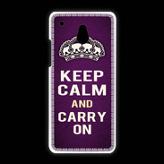 Coque HTC One Mini Keep Calm and Carry on Violet
