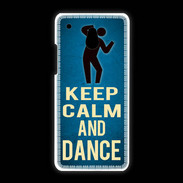 Coque HTC One Mini Keep Calm and Dance Bleu