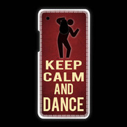 Coque HTC One Mini Keep Calm and Dance Rouge