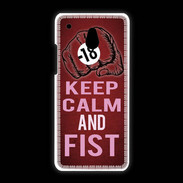 Coque HTC One Mini Keep Calm and Fist Rouge