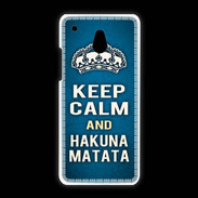 Coque HTC One Mini Keep Calm and Hakuna Matata Bleu