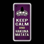 Coque HTC One Mini Keep Calm and Hakuna Matata Violet
