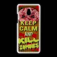 Coque HTC One Mini Keep Calm and Kill Zombies Orange