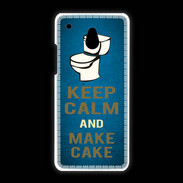 Coque HTC One Mini Keep Calm and Make cake Bleu