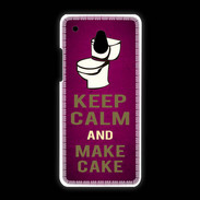 Coque HTC One Mini Keep Calm and Make cake Rose