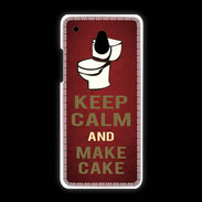 Coque HTC One Mini Keep Calm and Make cake Rouge