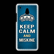 Coque HTC One Mini Keep Calm and Miskine Bleu