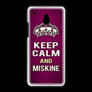 Coque HTC One Mini Keep Calm and Miskine Rose