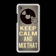 Coque HTC One Mini Keep calm and Mix That Gris