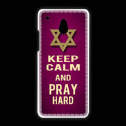 Coque HTC One Mini Keep Calm and Pray jewish Rose