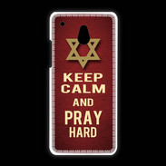 Coque HTC One Mini Keep Calm and Pray jewish Rouge