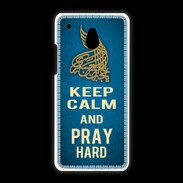 Coque HTC One Mini Keep Calm and Pray Muslim Bleu