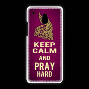 Coque HTC One Mini Keep Calm and Pray Muslim Rose