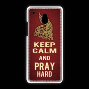 Coque HTC One Mini Keep Calm and Pray Muslim Rouge