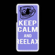 Coque HTC One Mini Keep Calm and Be Reelax Bleu