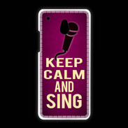 Coque HTC One Mini Keep Calm and Sing Rose