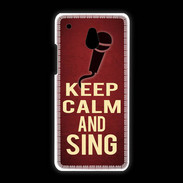 Coque HTC One Mini Keep Calm and Sing Rouge