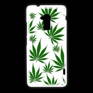 Coque HTC One Max Feuille de cannabis sur fond blanc