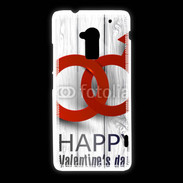 Coque HTC One Max Saint valentin sur fond bois