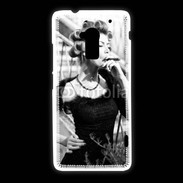 Coque HTC One Max Aristocrate en noir et blanc