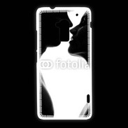 Coque HTC One Max Couple d'amoureux en noir et blanc