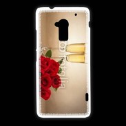 Coque HTC One Max Coupe de champagne, roses rouges