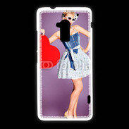 Coque HTC One Max femme glamour coeur style betty boop