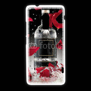 Coque HTC One Max Bouteille alcool pétales de rose glamour