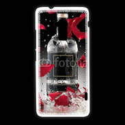 Coque HTC One Max Bouteille alcool pétales de rose glamour