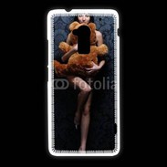 Coque HTC One Max Femme glamour câlin nounours